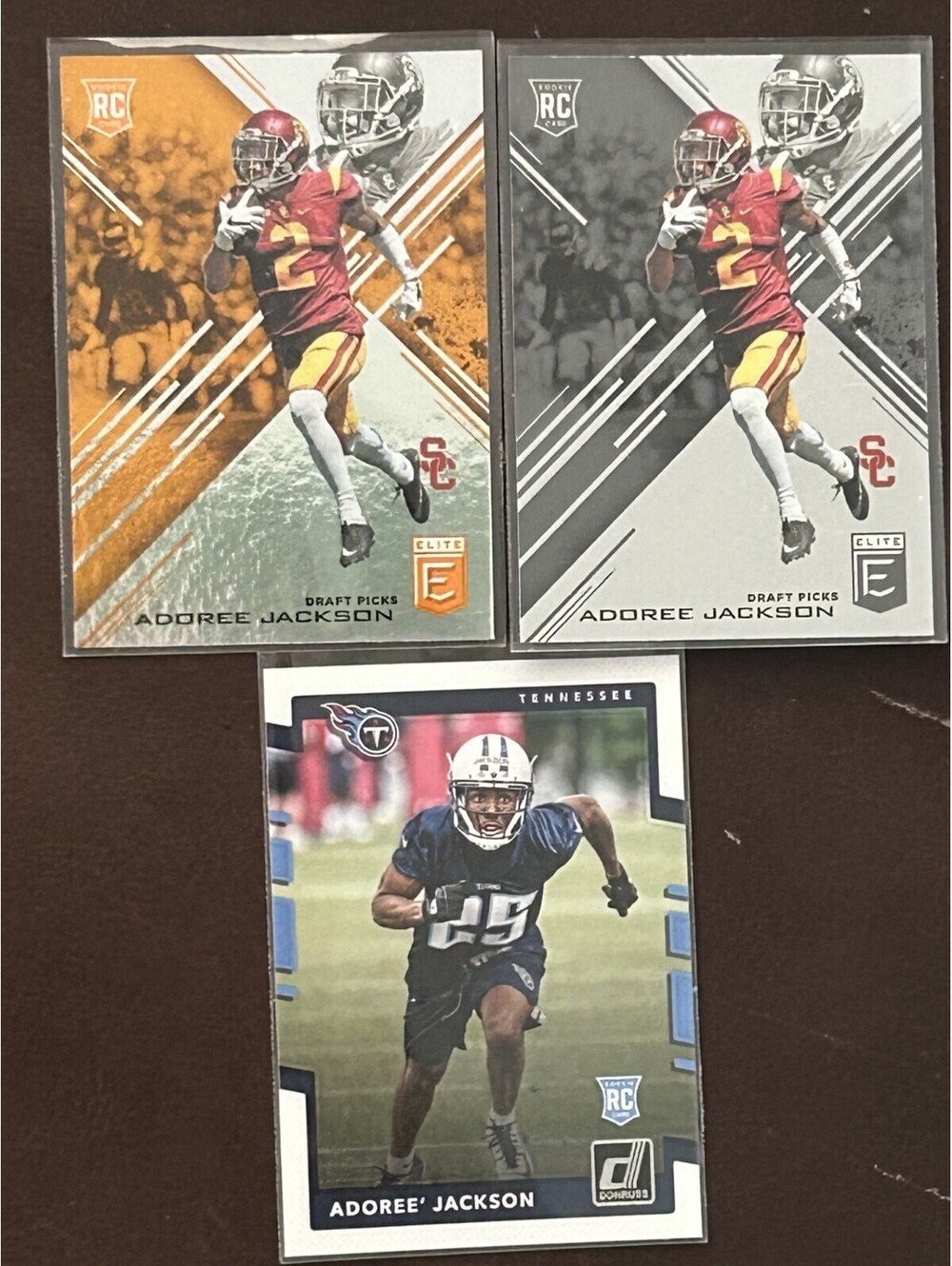 2017 ADOREE JACKSON RC COLLECTION +SPECIAL INSERT ELITE ORANGE PARALLEL 3 RC LOT